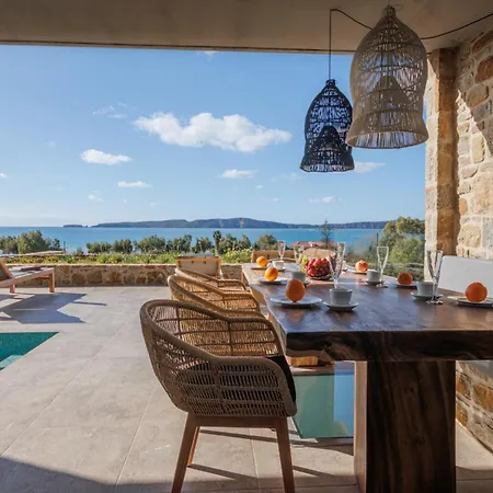 Ammos With Private Pool, Sauna & Seaview 빌라 *