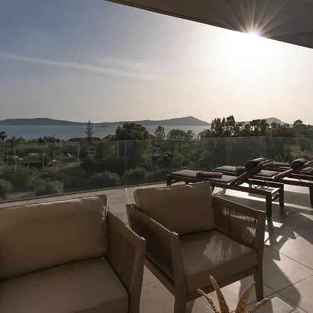 빌라 Ammos With Private Pool, Sauna & Seaview