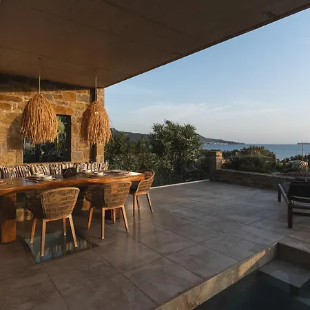 Ammos With Private Pool, Sauna & Seaview 지아로바