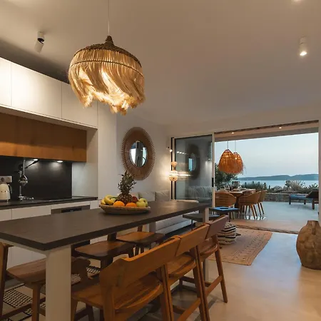 Ammos With Private Pool, Sauna & Seaview 빌라 지아로바