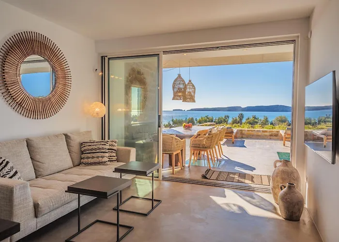 Ammos With Private Pool, Sauna & Seaview Villa