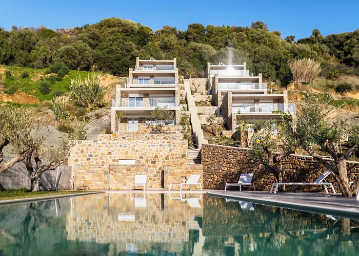 Ammos With Private Pool, Sauna & Seaview Villa *