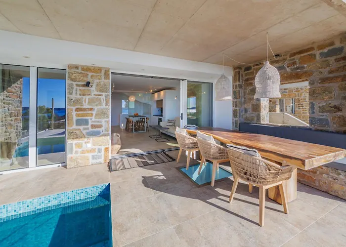 Ammos With Private Pool, Sauna & Seaview