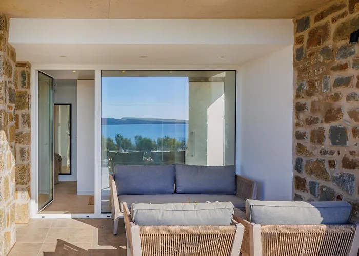 Ammos With Private Pool, Sauna & Seaview Villa