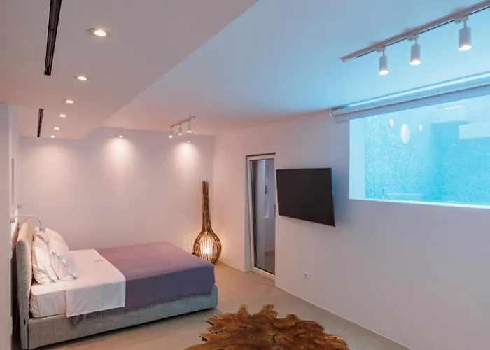 别墅 Ammos With Private Pool, Sauna & Seaview 吉亚洛瓦